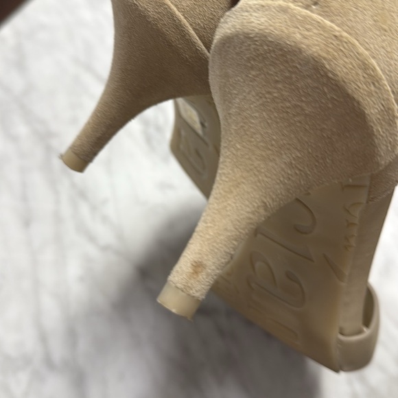 Pedro Garcia Cream Suede Woven Heeled Sandal with Ankle Strap Size 38/8 - Picture 8 of 12